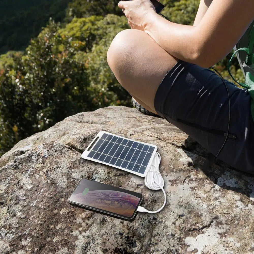 Panel solar portátil para actividades al aire libre, carga automática, células solares de alta eficiencia, ligero y portátil